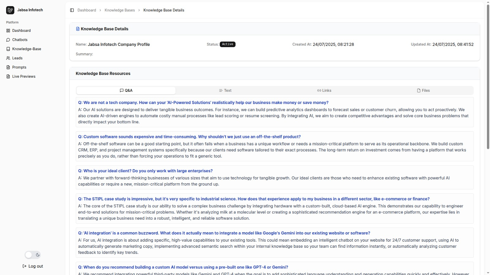 Personalized AI Expert